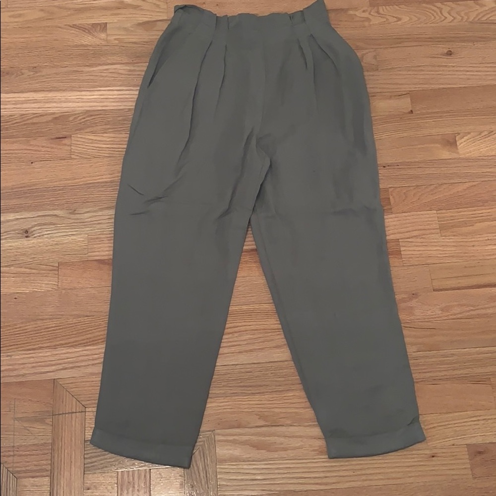 Army Green Flowy Pants